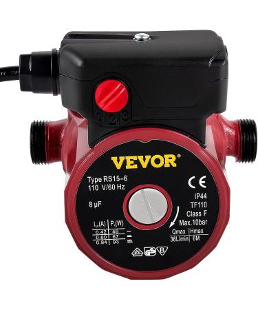 VEVOR RS15-6 Hot Water Recirculating Pump (110V) + Valterra Brass 1/2" Check Valve Pump + 1/2" Check Valve - Buy Online on GoSupps.com