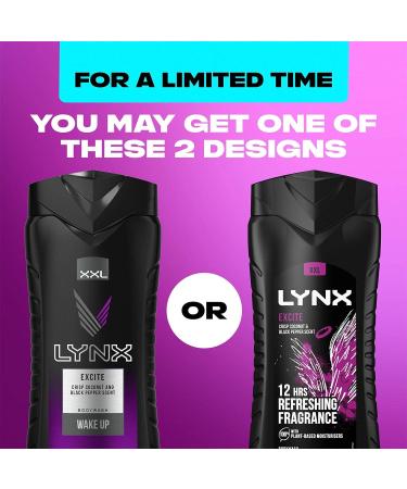 Lynx 12 Hour Refreshing Excite Shower Gel 500 with Lynx 48 Hour Excite Body Spray 250ml Leaving you smelling great Dermatologically Tested Keep Smelling Irresistible! - Buy Online on GoSupps.com