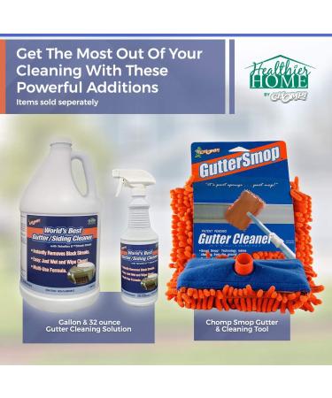 Chomp! Microfiber Gutter Cleaner Tool - Ultimate Solution for Rain Gutters Siding & Metal Trim | Remove Black Streaks Mold & Dirt Effortlessly - Buy Online on GoSupps.com
