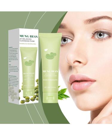 Mousse nettoyante aux haricots mungo avec pH quilibr nettoyant pour le visage nettoyant efficace pour le visage rafra chit et nourrit les peaux lisses pour les peaux sensibles (1 pi ce) - Buy Online on GoSupps.com