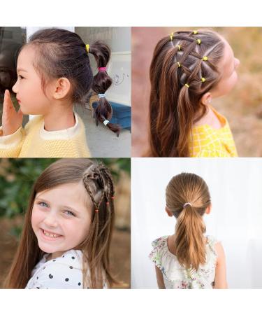 200-Piece Multicolor Elastic Hair Ties for Babies & Girls - 2.5 cm x 0.2 cm Kids Hair Accessories - Perfect for Children - Buy Online on GoSupps.com
