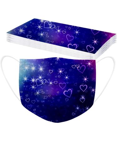 Winfer 50/100 Pack Disposable 3-Layer Colored Face Masks & Scarves for Adults - Breathable Motif Mouth & Nose Protection - Buy Online on GoSupps.com