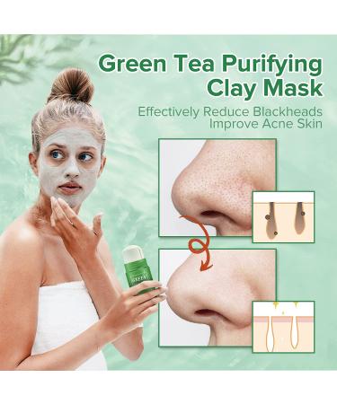 Green Tea Mask Stick - Deep Cleansing & Moisturizing Clay Mask for All Skin Types | Men & Women - Buy Online on GoSupps.com