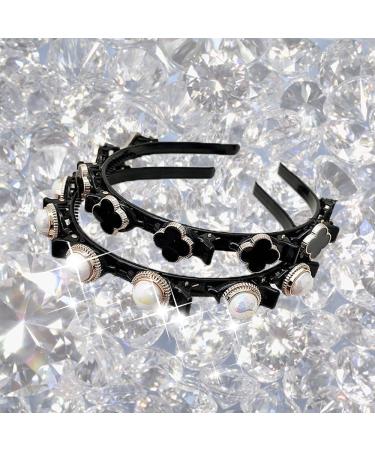 4 Pcs Rhinestone Double Layer Twist Headbands for Women - Elegant Hair Accessories for Wedding and Parties - Buy Online on GoSupps.com