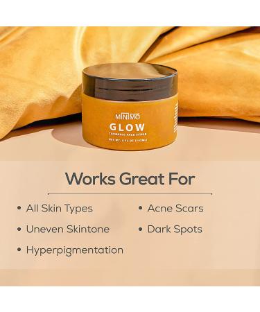 Minimo Glow Unscented Skin Brightening Face Scrub 5 oz - Blemish Treatment for Dark Spots, Uneven Skin Tone & Scarring - Ready to Apply - Buy Online on GoSupps.com