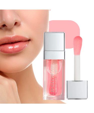 Lip Glow Oil - Lip Oil | New Formula - Lip Care  Lip Gloss - Plumping & Moisturizing | Lip Tint & Lip Makeup  Clear Lip Gloss | Transparent Color Change - Glossy Lips  Nourishing Lip Oil (Pink)