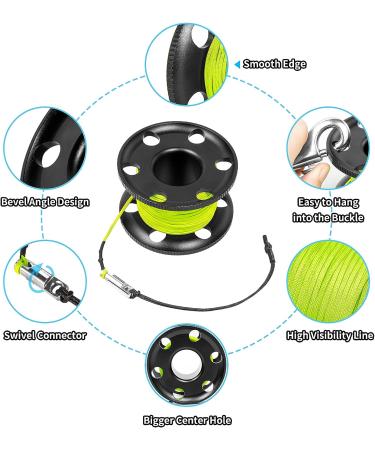 Pluzluce 100FT Big Scuba Diving Reel - Aluminum Alloy Large Spool for Underwater Activities - Buy Online on GoSupps.com