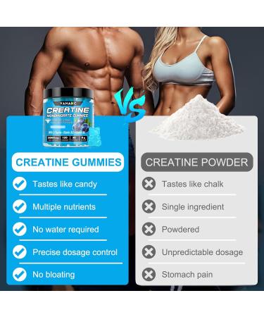Vananc Creatine Monohydrate Gummies 5000 mg for Men & Women Sugar-Free Low in Calories with L-Taurine + Vitamins for Increasing Muscle Strength Improving Endurance 120 Gummies - Buy Online on GoSupps.com