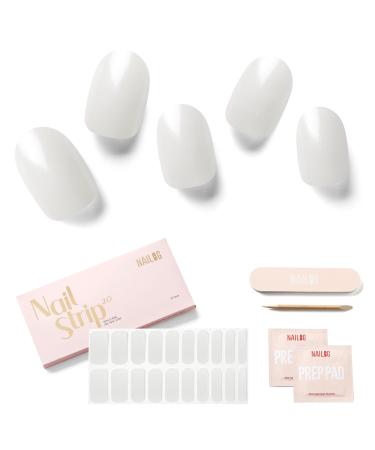Nailog nail film self -adhesive 20PCs nail foils UV hardening long -lasting nail ticker for fingernails gel nail strip starter set gift for woman girlfriend mother's day gift Pearl White - Buy Online on GoSupps.com