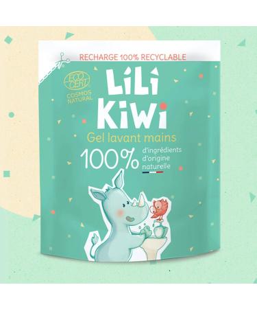 LiliKiwi Natural and Recyclable Handwash Refill Gel for Kids - Green Apple Fragrance Gentle & Refreshing for Frequently Washing Small Hands 250 ml - Buy Online on GoSupps.com