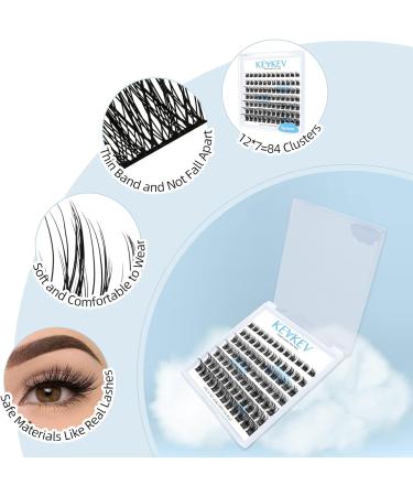 84 Pcs Cluster Lashes Eyelash Extensions DIY Thin Band C-Mix 8-16mm - Buy Online on GoSupps.com