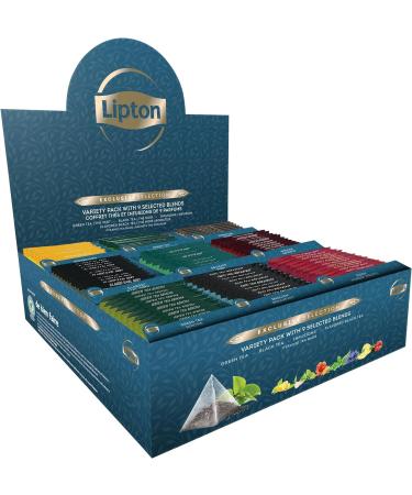 Lipton, Exclusive Collection, Tea and Infusion Set, 9 Different Tastes, Vitality, Rainforest Alliance Certified, 108 Pyramid