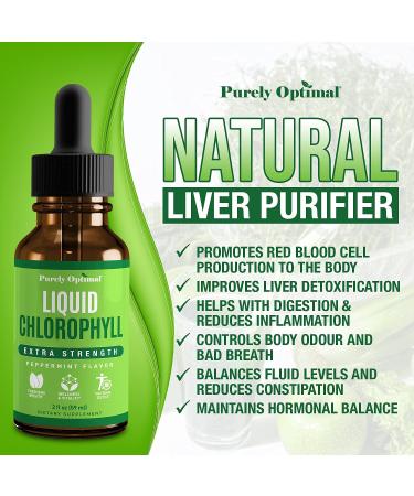 Premium Chlorophyll Liquid Drops - 100% Natural & Gluten Free Liquid Chlorophyll - Immune Support  Natural Deodorant  Body Detox  Energy Booster  Altitude Sickness Relief - Non GMO  Mint  118 servings - Buy Online on GoSupps.com