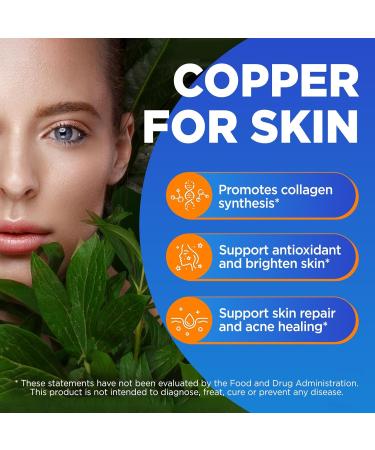 Copper Glycinate Gummies, 2mg Chelated Copper with Vitamin C, High Absorption Copper Supplements for Women 25-44, Immune, Energy, Skin & Bone Health, 60 Count - Buy Online on GoSupps.com