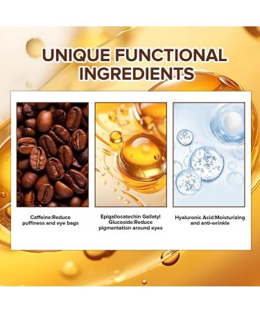 Caffe-ine Eye Serums Under Eye Serums Anti-Aging For Reduce Circles And Puffy Eyes Fade Fine Lines Eye Bags Removal Quick Absorption Brightening Eye Moisturizer Under Eye Firming Essence 30ml - Buy Online on GoSupps.com