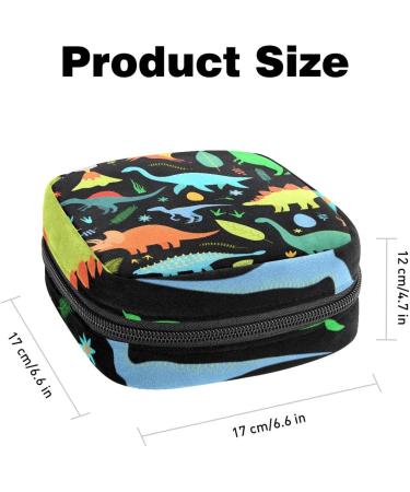 Colorful Dinosaur Period Bag | Sanitary Napkin Storage & Makeup Pouch Color2781 - Buy Online on GoSupps.com