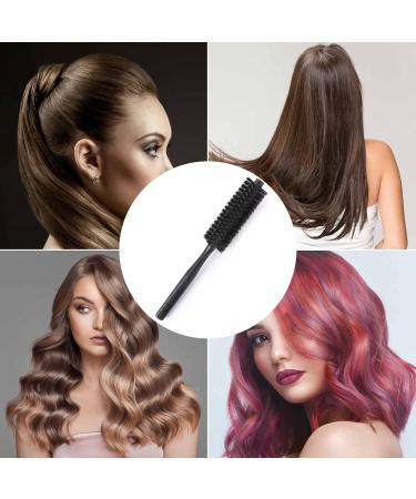 Wild Boar Bristle Hair Brush - Mini Round Blow-Dry Roller with Wooden Handle | Curling & Beard Brush for Men & Women - Buy Online on GoSupps.com