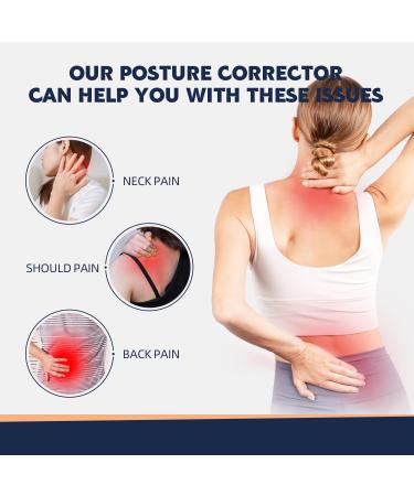 Posture Corrector for Men & Women | Adjustable Upper Back Brace | Soft Fabric | Pain Relief & Comfort | Invisible Under Clothes - Buy Online on GoSupps.com