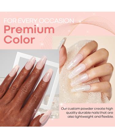 AZUREBEAUTY Dip Powder - Peachy Pink Shimmer 2Oz | Sparkling Rose Pink Glitter for Nail Art & DIY Manicure | Perfect Salon Gift - Buy Online on GoSupps.com