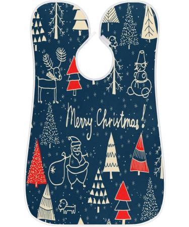 Beard Bib Apron for Men | Waterproof Hair Catcher & Grooming Cloth - Perfect for Shaving & Trimming | Abstract Christmas Tree Design - Buy Online on GoSupps.com