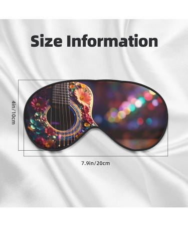 Flowers Guitar Print Unisex Sleep Mask | Double-Sided Eye Mask for Sound Sleep & Skin Care - Buy Online on GoSupps.com
