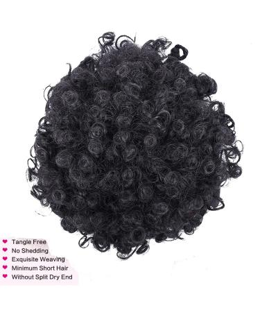 Short Afro Puff Hair Bun Turban - 2 In 1 Drawstring Headwrap & Synthetic Kinky Curly Updo Wig for Black Women | Shop Now! - Buy Online on GoSupps.com