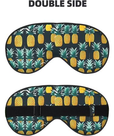 Pineapple Double-Sided Sleep Eye Mask | Soft Blindfold | Adjustable Strap | Block Out Light - Shop Now for Ultimate Comfort - Buy Online on GoSupps.com