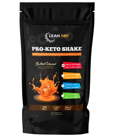 Pro Keto Shake - Best Tasting Low Carb Low Sugar Clean Protein Shake for Keto and All Diets Weight Loss (Salted Caramel)