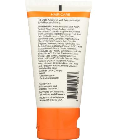 Buy Andalou Naturals Argan Oil & Shea Shampoo - 1.69 Fl Oz | Nourishing Hair Care for All Hair Types - Ships Internationally - Buy Online on GoSupps.com