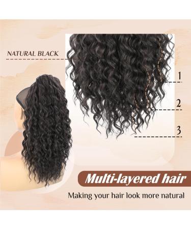 Allyreetress Drawstring Ponytail Extension Long Drawstring Ponytail for Black Women Long Multi Layered Hair FluffyThick Synthetic Hairpiece for Daily Use(Natural Black) 18 Inch Natural Black - Buy Online on GoSupps.com
