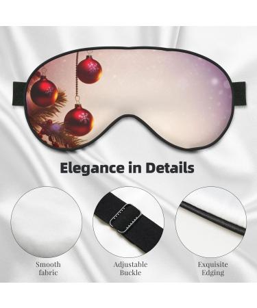Shop Merry Christmas Printed Soft Eye Mask Zero Eye Pressure Travel Blackout Eye Mask for Perfect Sleep - Buy Online on GoSupps.com