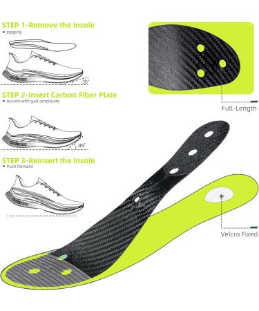 ONEMIX Carbon Fiber Insoles | Trekking & Training Sports Inserts for Athletes - EU41-42 | Enhanced Energy Return & Performance | Black - Buy Online on GoSupps.com