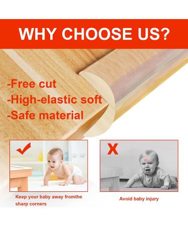 Baby Proofing  10ft(3M) Edge Protector Strip Clear  Soft Corner Protectors for Kids Safety with Upgraded Pre-Taped Strong Adhesive for Table  Cabinet  Drawer (4 Corners) 0.40.4in width(9.84ft length) - Buy Online on GoSupps.com