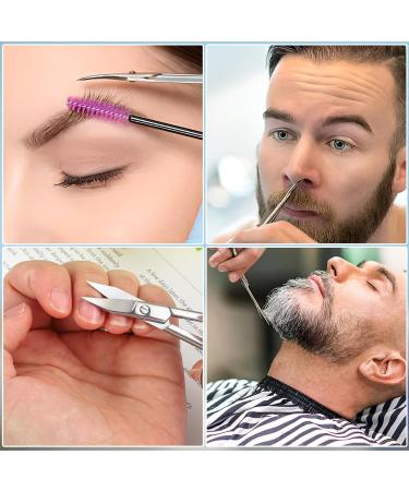 2Pcs Stainless Steel Curved Manicure Nail Scissors for Beauty - Ideal for Manicure, Pedicure, Eyebrows - Men and Women - Buy Online on GoSupps.com