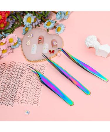 3Pcs Eyelash Extension Tweezers Set - Straight & Curved Styles for Classic Individual Extensions - Buy Online on GoSupps.com
