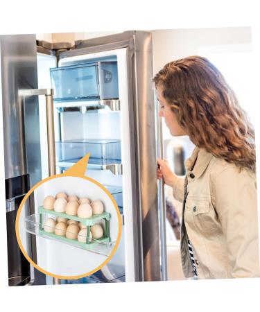 Yardenfun Box Egg Carton Eggs Plastic Tray Egg Storage Container Egg Tray Refrigerator Household re-usable Green 22.3X10.1X8.9CM - Buy Online on GoSupps.com