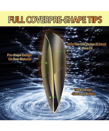 Gold Chrome Round Metallic Press On Nails - 24Pcs Black and Gold Fake Nails for Women by SENA NAIL - Buy Online on GoSupps.com