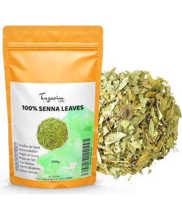 Tazarin LTD 500g Whole Senna Leaves - Powerful Purgative Natural Laxative - Promotes Intestinal Transit and Colon Cleansing - Detox Herbal Tea - Tazarin Ltd