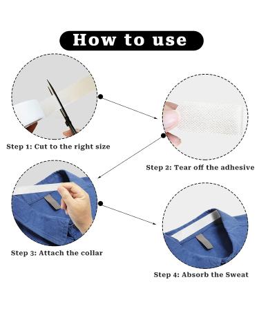 Disposable Self-Adhesive Collar Protectors for Shirt - Sweat & Stain Protection - Buy Online on GoSupps.com