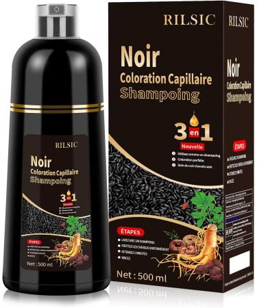 Shampoing Colorant Noir Hair Dye Shampoo 3 en 1 Shampooing Instantan pour Cheveux Shampooing Colorant Cheveux Blancs Color Shampoo pour Hommes et Femmes 500ml Noir shampoing colorant - Buy Online on GoSupps.com