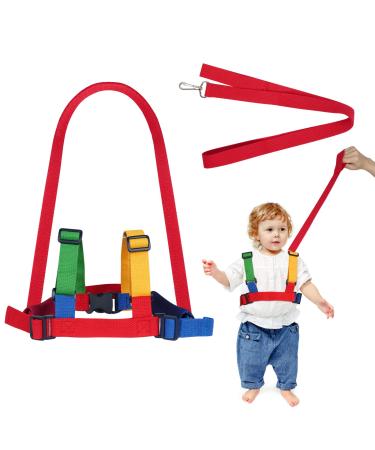 AOMIG Baby Reins Baby Walking Reins and Toddler Safety Harness Baby Reins Safety Leash for Toddlers Boys and Girls (Red)