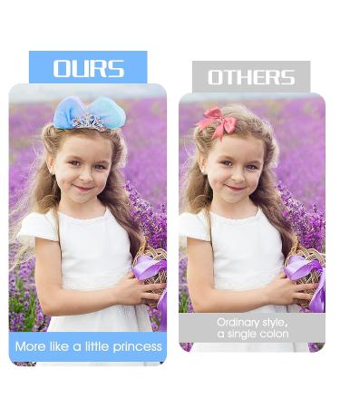 Gradient Diamond Crown Hair Pin for Girls Kids - Princess Headband Hair Clip Headdress in Pink Blue Purple - Children's Day Gift - Buy Online on GoSupps.com