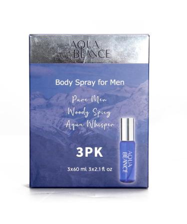 Body Spray For Men 2.1 Fl Oz/60 ML Travel Size 3-Pack Set Fresh 2.1 Fl Oz (Pack of 3) - Buy Online on GoSupps.com