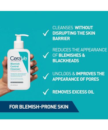 CeraVe Blemish Control Night Time Routine: Blemish Control Cleanser 236ml and Retinol Resurfacing Serum 30ml + Blemish Control Face Cleanser - Buy Online on GoSupps.com