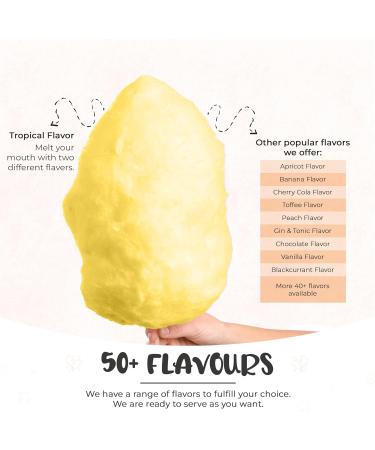 Baking Beauty and Beyond Premium Tropical Flavour Floss Sugar 800g - Natural Ingredients for Cotton Candy - Ideal for Every Occasion - Buy Online on GoSupps.com