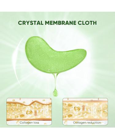 Aloe Vera Eye Mask (120 pcs) - Reduce Puffiness & Dark Circles | Firm Under-Eye Skin & Minimize Fine Lines | Rejuvenating Under-Eye Patches - Buy Online on GoSupps.com