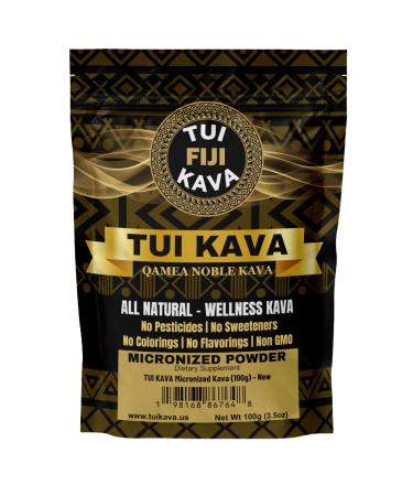 TUI KAVA MICRONIZED Noble Kava Root Powder 100g (3.5oz) Trial Size | Heady & Euphoric | Natural Mood Sleep & Stress Support | Premium Fijian Kava for Focus & Relaxation | NO STRAINING
