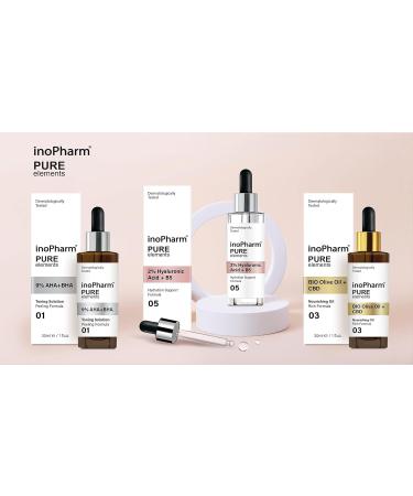 inoPharm Pure Elements Face Serum with 3% Matrixyl and Hyaluronic Acid 30 ml - Buy Online on GoSupps.com