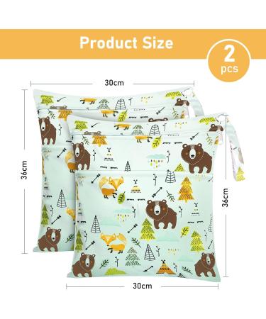 Dioxide Diaper Pocket & Wetbag - Waterproof Reusable Laundry Bag for Baby Swimming Travel & Fitness (2PCs) - Shop Now! - Buy Online on GoSupps.com