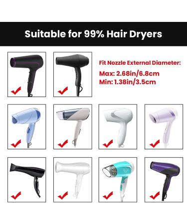 Adjustable Universal Hair Diffuser Nozzle for Curly, Thick, and Natural Hair - Black - Buy Online on GoSupps.com